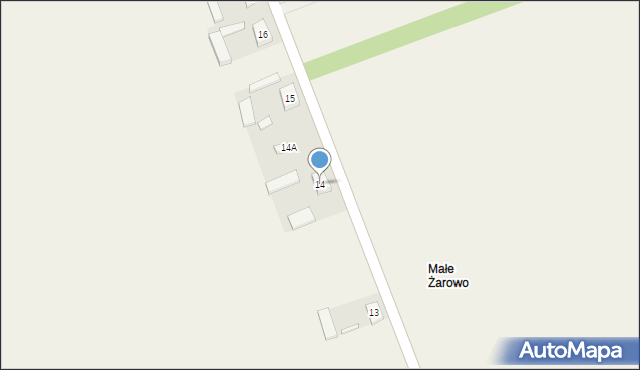 Żarowo, Żarowo, 14, mapa Żarowo