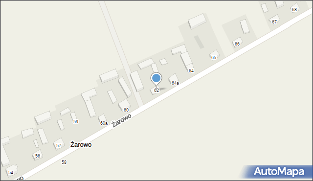 Żarowo, Żarowo, 62, mapa Żarowo