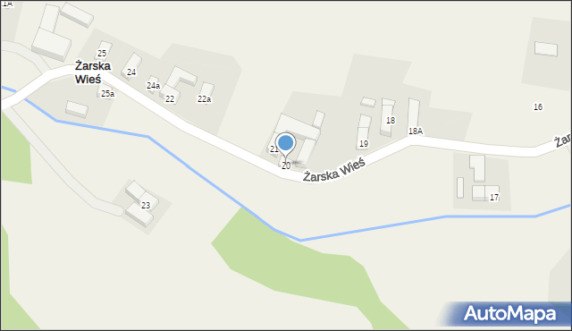 Żarska Wieś, Żarska Wieś, 20, mapa Żarska Wieś