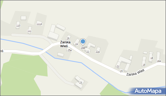 Żarska Wieś, Żarska Wieś, 24a, mapa Żarska Wieś