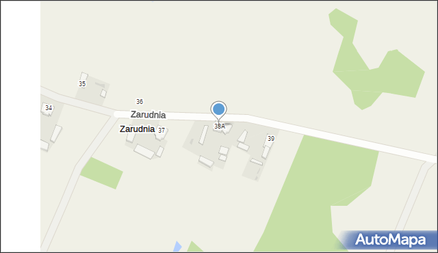 Zarudnia, Zarudnia, 38A, mapa Zarudnia