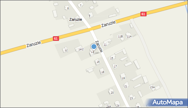 Zaruzie, Zaruzie, 14/1, mapa Zaruzie