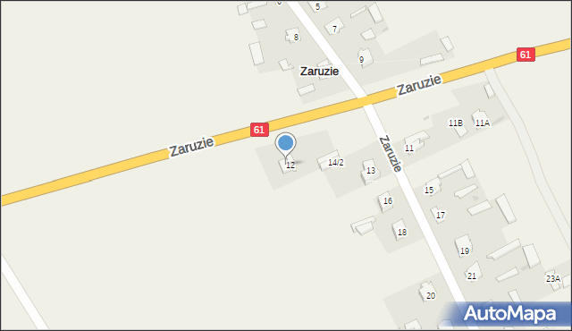 Zaruzie, Zaruzie, 14A, mapa Zaruzie