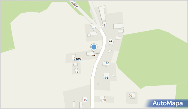 Żary, Żary, 12, mapa Żary