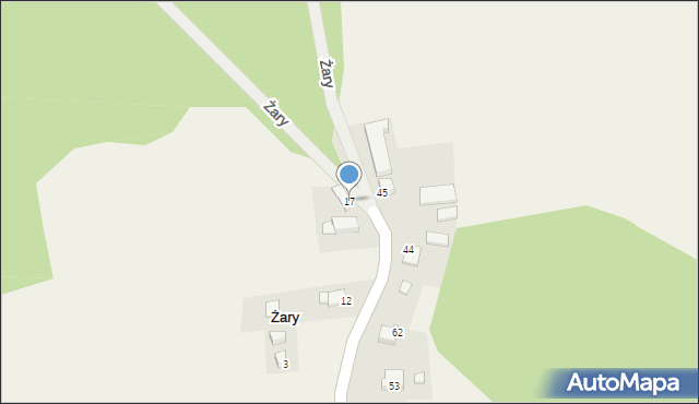 Żary, Żary, 17, mapa Żary