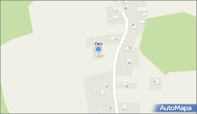 Żary, Żary, 3, mapa Żary