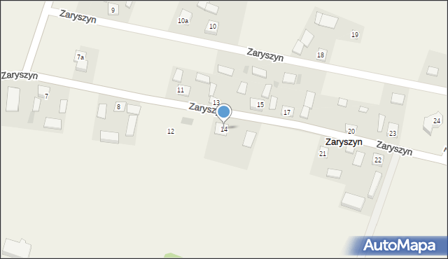 Zaryszyn, Zaryszyn, 14, mapa Zaryszyn