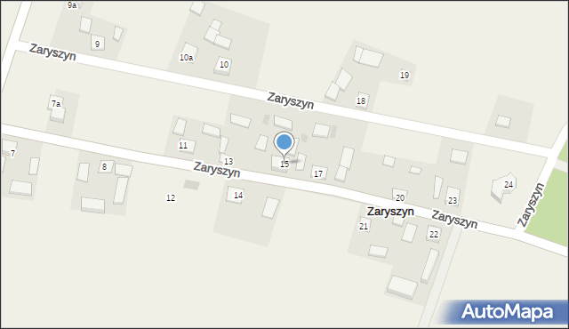 Zaryszyn, Zaryszyn, 15, mapa Zaryszyn