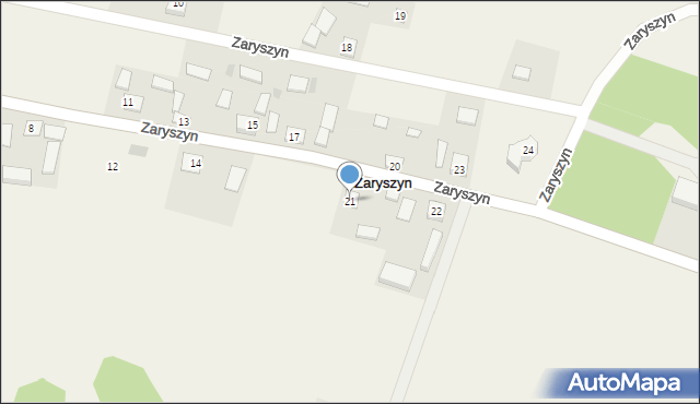 Zaryszyn, Zaryszyn, 21, mapa Zaryszyn