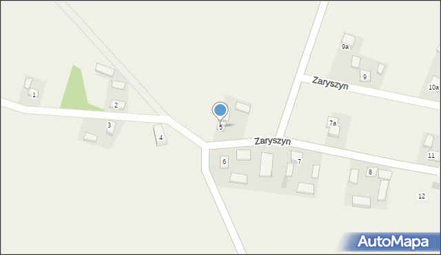 Zaryszyn, Zaryszyn, 5, mapa Zaryszyn