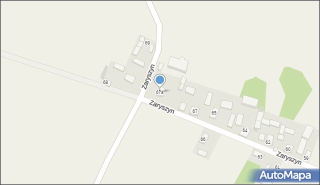 Zaryszyn, Zaryszyn, 67a, mapa Zaryszyn