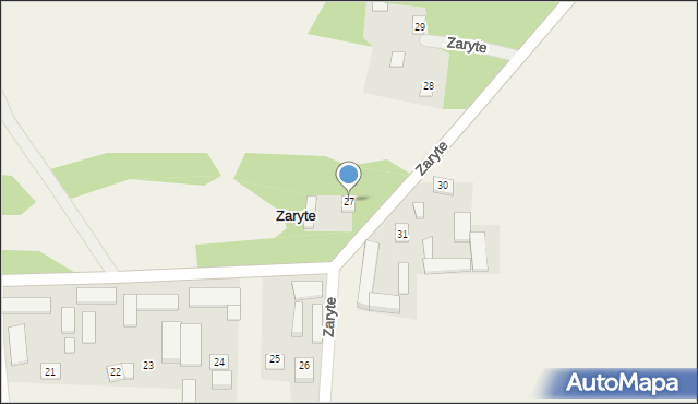 Zaryte, Zaryte, 27, mapa Zaryte