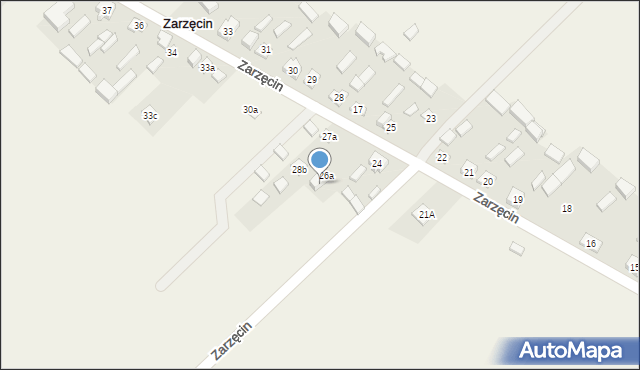 Zarzęcin, Zarzęcin, 26b, mapa Zarzęcin