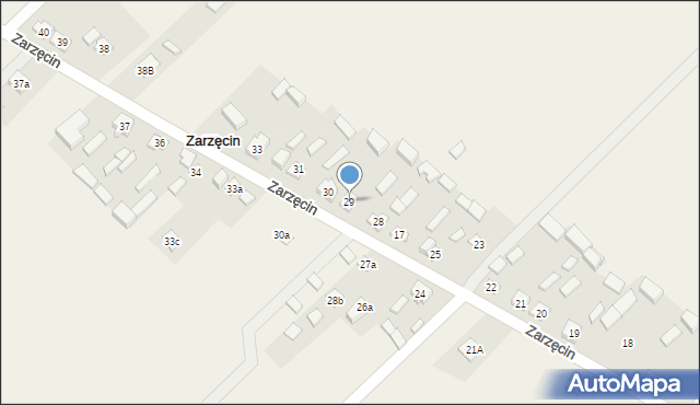 Zarzęcin, Zarzęcin, 29, mapa Zarzęcin