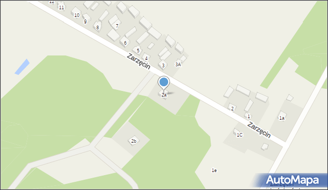 Zarzęcin, Zarzęcin, 2a, mapa Zarzęcin