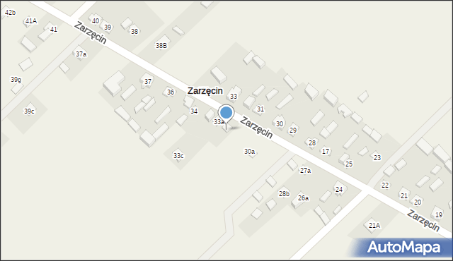 Zarzęcin, Zarzęcin, 33b, mapa Zarzęcin