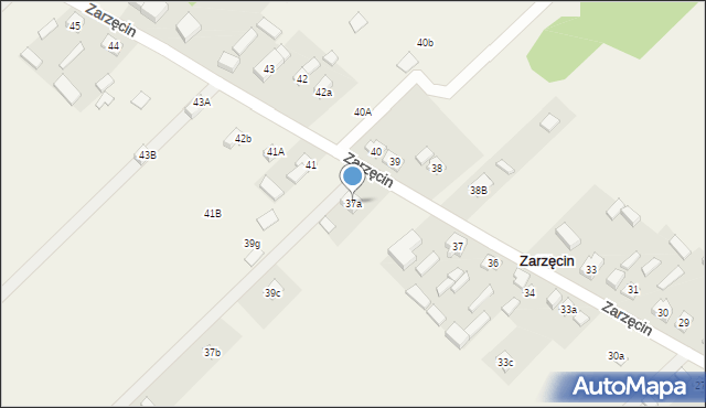 Zarzęcin, Zarzęcin, 37a, mapa Zarzęcin