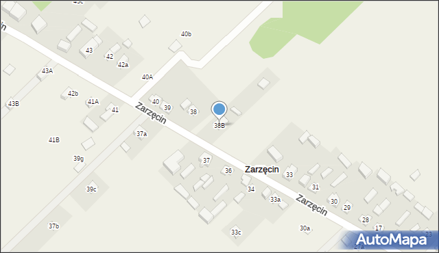 Zarzęcin, Zarzęcin, 38B, mapa Zarzęcin