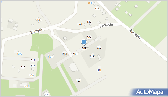 Zarzęcin, Zarzęcin, 56B, mapa Zarzęcin