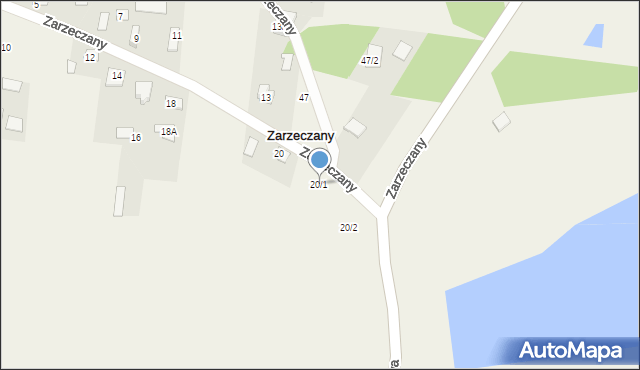 Zarzeczany, Zarzeczany, 20/1, mapa Zarzeczany