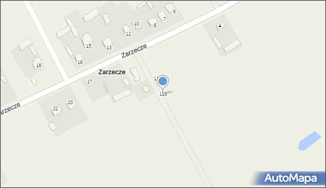 Zarzecze, Zarzecze, 11b, mapa Zarzecze