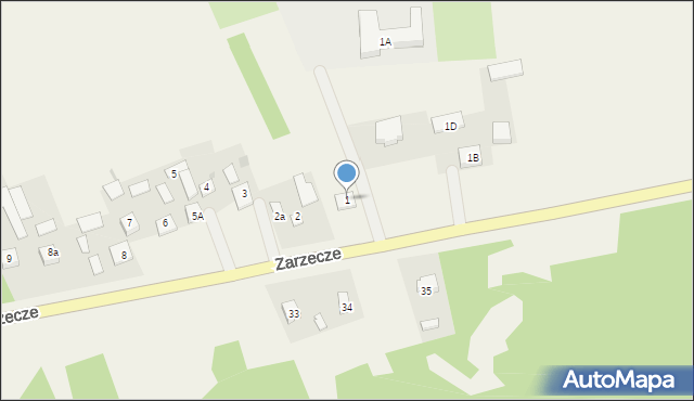 Zarzecze, Zarzecze, 1, mapa Zarzecze