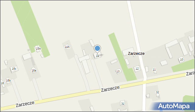 Zarzecze, Zarzecze, 14, mapa Zarzecze