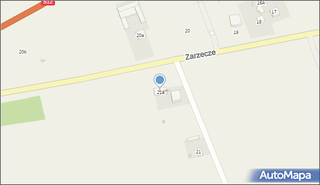 Zarzecze, Zarzecze, 21a, mapa Zarzecze