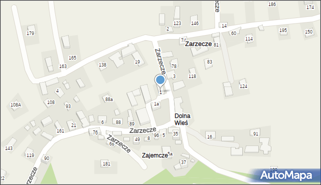 Zarzecze, Zarzecze, 1, mapa Zarzecze