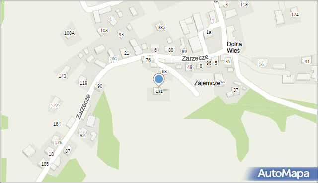 Zarzecze, Zarzecze, 181, mapa Zarzecze