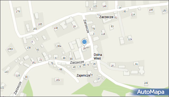 Zarzecze, Zarzecze, 1a, mapa Zarzecze