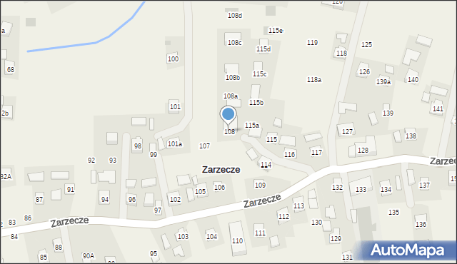 Zarzecze, Zarzecze, 108, mapa Zarzecze