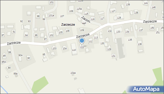 Zarzecze, Zarzecze, 111, mapa Zarzecze