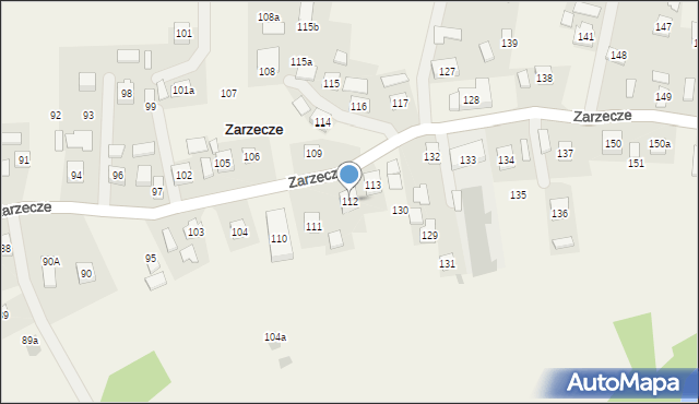 Zarzecze, Zarzecze, 112A, mapa Zarzecze