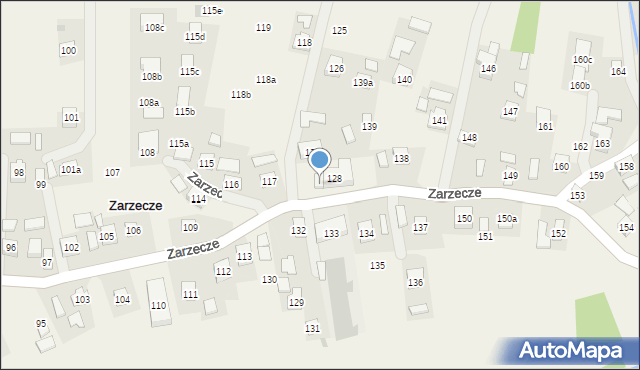 Zarzecze, Zarzecze, 128a, mapa Zarzecze