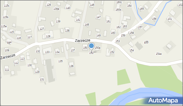 Zarzecze, Zarzecze, 151, mapa Zarzecze