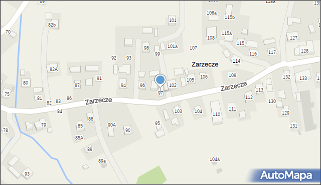 Zarzecze, Zarzecze, 97, mapa Zarzecze