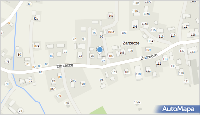 Zarzecze, Zarzecze, 97a, mapa Zarzecze