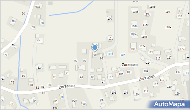 Zarzecze, Zarzecze, 98, mapa Zarzecze