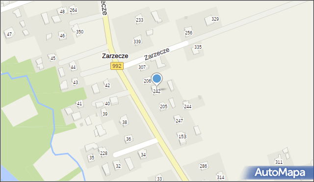 Zarzecze, Zarzecze, 242, mapa Zarzecze