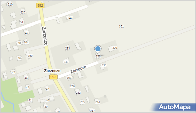 Zarzecze, Zarzecze, 256, mapa Zarzecze