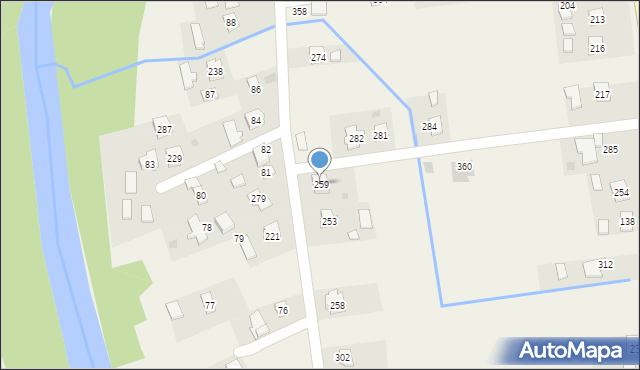 Zarzecze, Zarzecze, 259, mapa Zarzecze