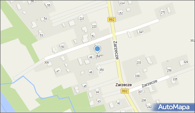 Zarzecze, Zarzecze, 264, mapa Zarzecze