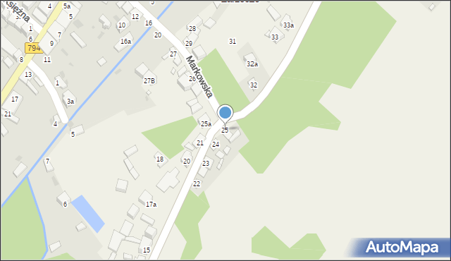 Zarzecze, Zarzecze, 25, mapa Zarzecze