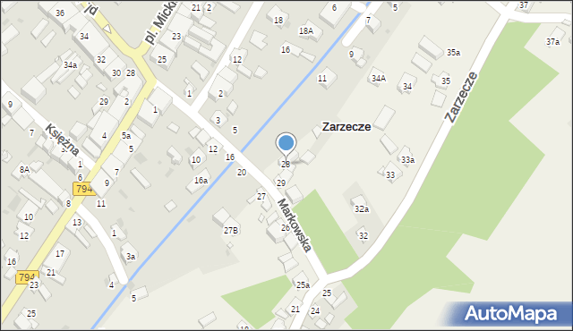 Zarzecze, Zarzecze, 28, mapa Zarzecze