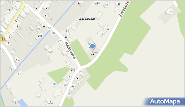 Zarzecze, Zarzecze, 32, mapa Zarzecze