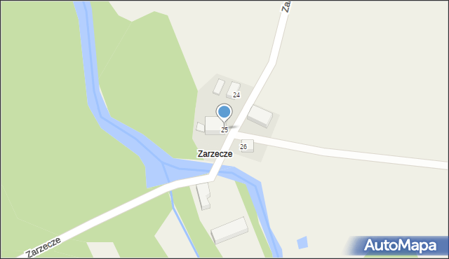 Zarzecze, Zarzecze, 25, mapa Zarzecze