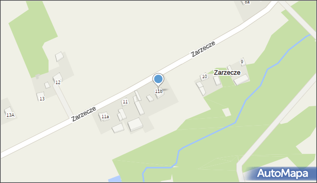 Zarzecze, Zarzecze, 11b, mapa Zarzecze