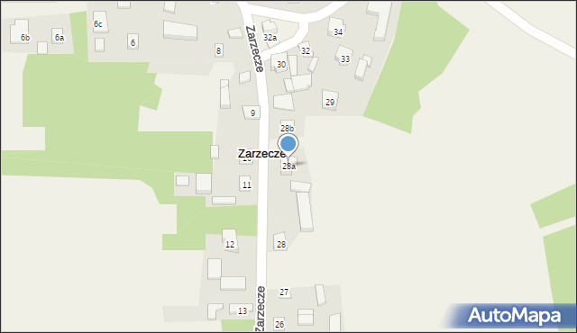 Zarzecze, Zarzecze, 28a, mapa Zarzecze