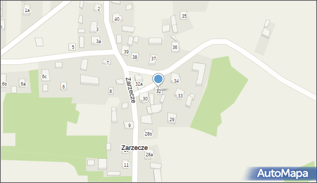 Zarzecze, Zarzecze, 32, mapa Zarzecze